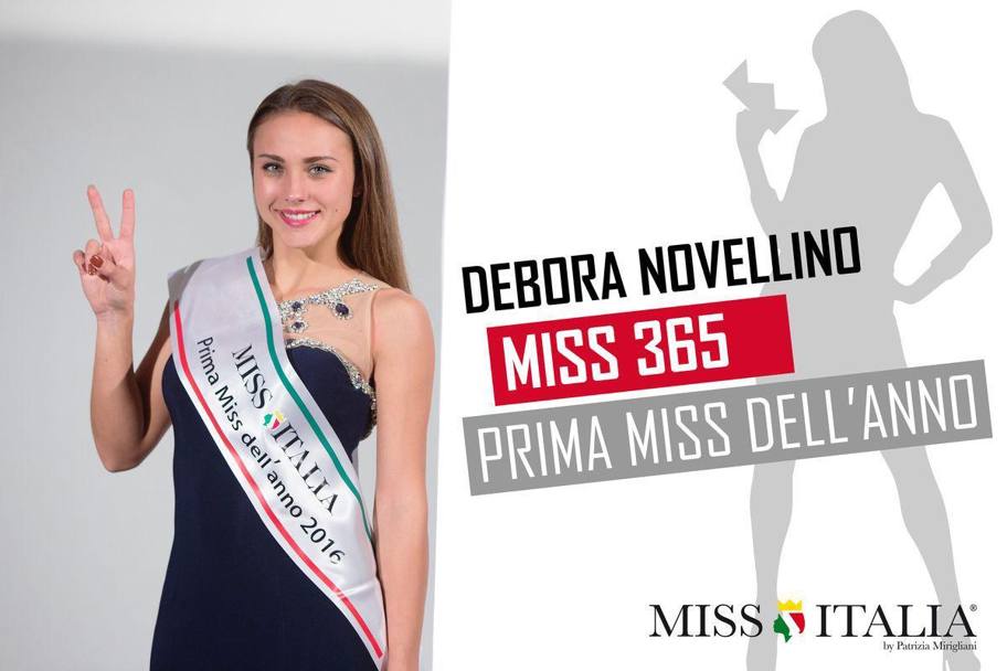 Debora Novellino con la fascia di Prima Miss dell&#39;anno